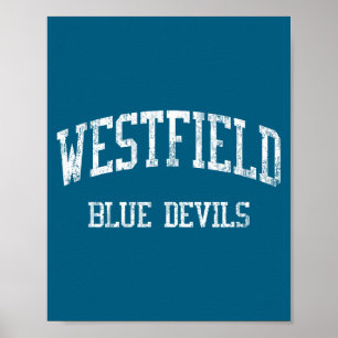 Westfield High School Westfield NJ Vintage Poster