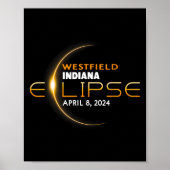 Westfield Indiana Total Solar Eclipse 2024 Poster (Vorne)