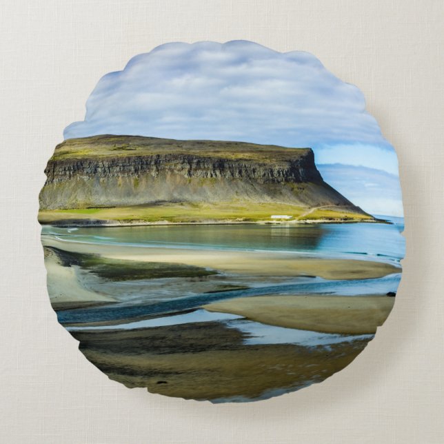 Westfjordanland, Island Rundes Kissen (Vorderseite)
