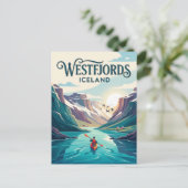Westfjorde Island Postkarte (Stehend Vorderseite)