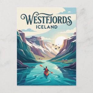 Westfjorde Island Postkarte