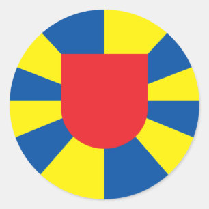 Westflandern, Belgien Runder Aufkleber