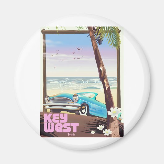 Westflorida Vintage Reiseplakat Magnet (Vorne)