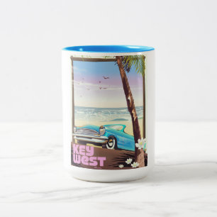 Westflorida Vintage Reiseplakat Zweifarbige Tasse