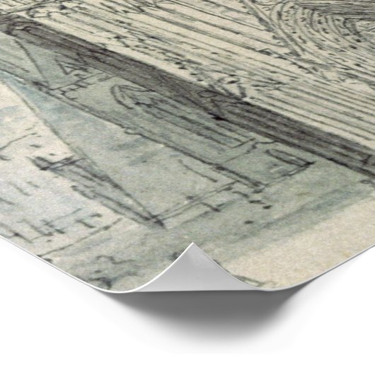 Westfront der Straßburger Kathedrale Poster (Ecke)