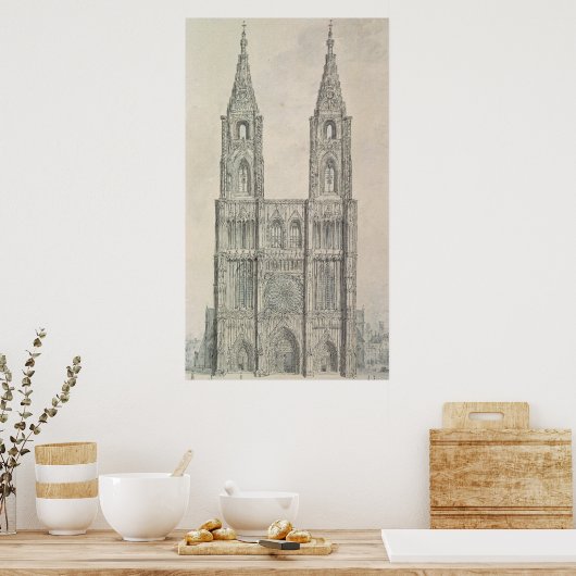 Westfront der Straßburger Kathedrale Poster (Küche)