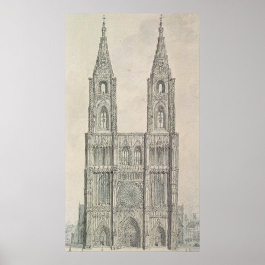 Westfront der Straßburger Kathedrale Poster (Vorne)