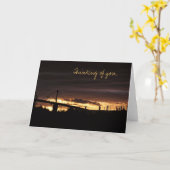 Westgate Bridge Sunset Card Karte (Gelbe Blume)