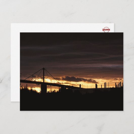 Westgate Bridge Sunset Postcard Postkarte (Vorne/Hinten)