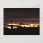 Westgate Bridge Sunset Postcard Postkarte (Vorderseite)
