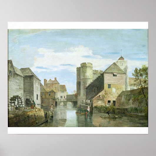 Westgate, Canterbury (Farbe des Körpers auf Papier Poster (Vorne)