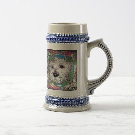 Westhochland Terrier Bierglas (Rechts)