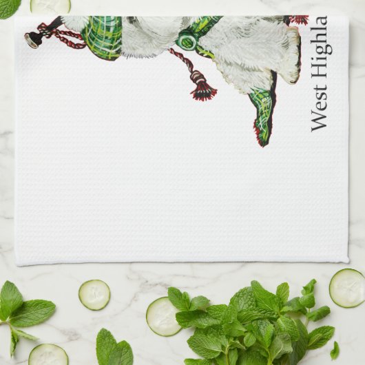 Westhochland Terrier Geschirrtuch (Gefaltet)