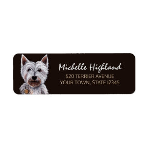 Westhochland-Terrier-Hundepastell-Illustration