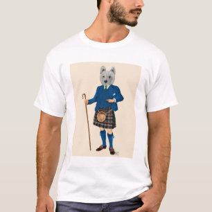 Westhochland Terrier im Kilt T-Shirt