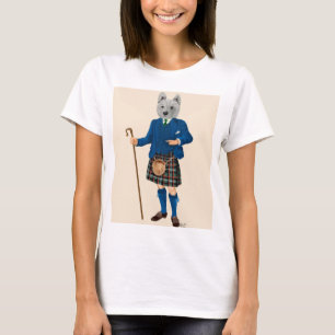 Westhochland Terrier im Kilt T-Shirt