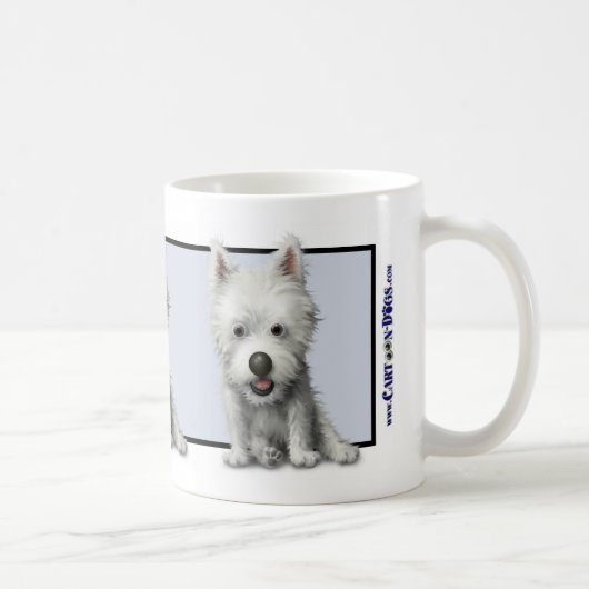 Westhochland-Terrier-Tasse Kaffeetasse (Rechts)