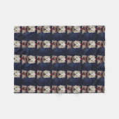 Westhochland-Terrier-WeihnachtsFleece-Decke Fleecedecke (Vorderseite (Horizontal))