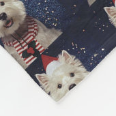 Westhochland-Terrier-WeihnachtsFleece-Decke Fleecedecke (Ecke)