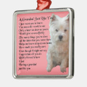 Westhochland-Terriergrandad-Gedicht Ornament Aus Metall (Links)