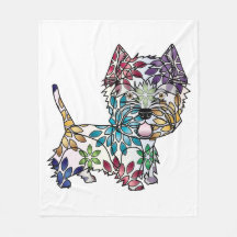 Westhochland-weißer Terrier-Fleece-Decke