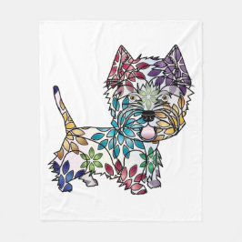 Westhochland-weißer Terrier-Fleece-Decke Fleecedecke