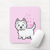 Westhochland-weißer Terrier-Liebe Mousepad (Mit Mouse)