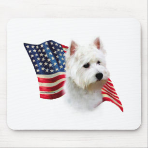 Westhochland-weißes Terrier-Flagge Mousepad