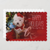 Westhochland-weißes Terrier-Hund als Feiertagskarte (Vorne/Hinten)