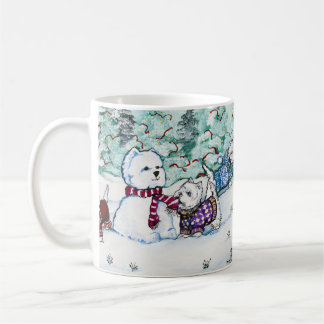 Westhochland-weißes Terrier-Schneemann Kaffeetasse