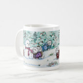 Westhochland-weißes Terrier-Schneemann Kaffeetasse (Vorderseite Links)
