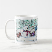 Westhochland-weißes Terrier-Schneemann Kaffeetasse (Links)