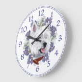 Westhochland-weißes Terrier-Uhr Große Wanduhr (Winkel)