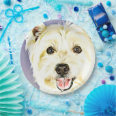 Westhochland weißes Terrier, Westie, Hund, Welpe Pappteller (Party)