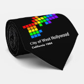 Westhollywood-Logo-Regenbogen Krawatte (Gerollt)