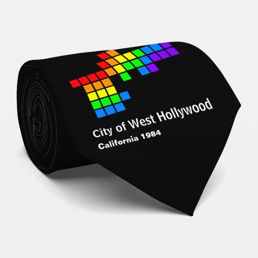 Westhollywood-Logo-Regenbogen Krawatte (Gerollt)