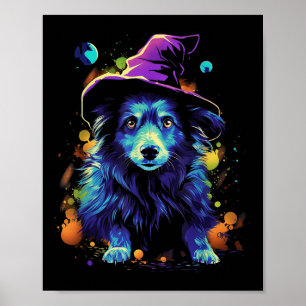 Westi Halloween Hunde Halloween Hunde Spaziergang Poster