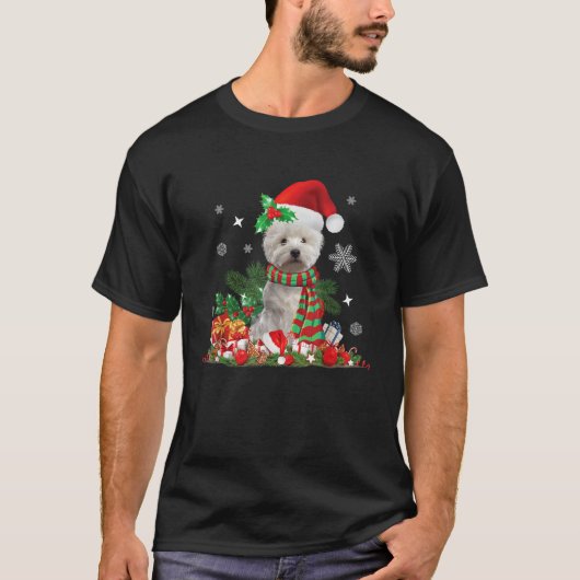 Westidog West Highland Terrier Christmas T-Shirt (Vorderseite)
