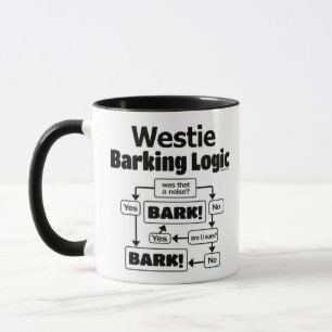 Westie Abstreifenlogik Tasse
