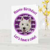 Westie, alles Gute zum Geburtstag, gelassen uns Karte (Gelbe Blume)