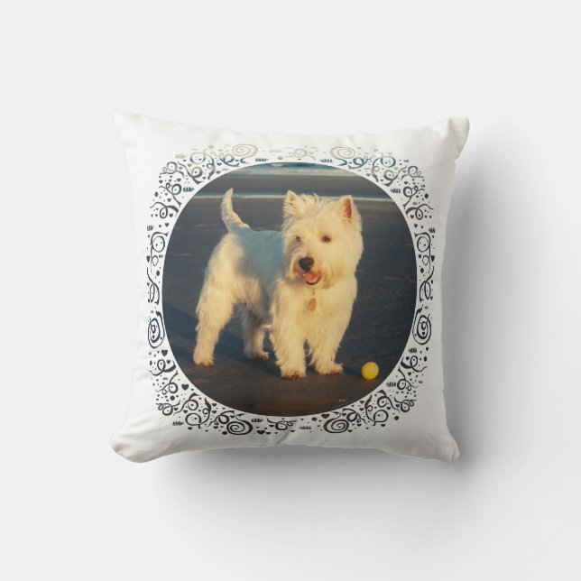 Westie am Ocean PILLOW Kissen (Vorderseite)