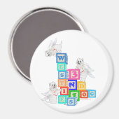 Westie Angel Blocks Magnet (Vorderseite/Rückseite)