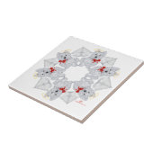 Westie Angel Snowflake Fliese (Seite)
