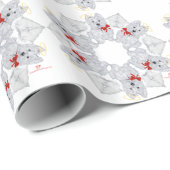 Westie Angel Snowflake Geschenkpapier (Rolleneckpunkt)