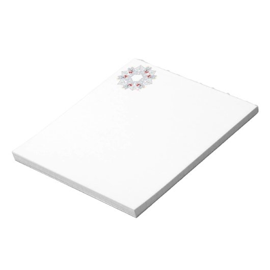 Westie Angel Snowflake Notizblock (Rotiert)