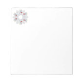 Westie Angel Snowflake Notizblock (Vorderseite)