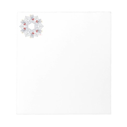 Westie Angel Snowflake Notizblock (Vorderseite)
