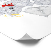 Westie Angel Snowflake Poster (Ecke)
