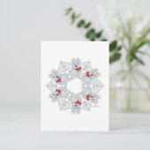 Westie Angel Snowflake Postkarte (Stehend Vorderseite)