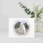 Westie at Bamburgh Castle Postkarte (Stehend Vorderseite)